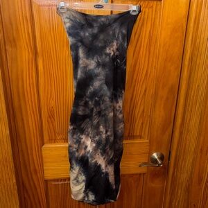 Heart Hips Black and Tan Tie-Dye Dress